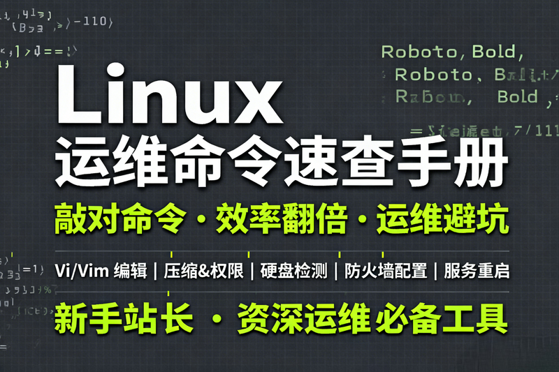 🛠️ Linux 运维必备命令速查手册-极客屿 Geek Island.